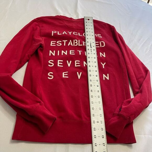 Play Cloths Large Running Jack Crewneck Sweatshirt Red Size Small - Picture 9 of 9